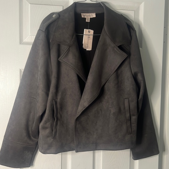 Philosophy Faux Leather Jacket - Picture 1 of 3